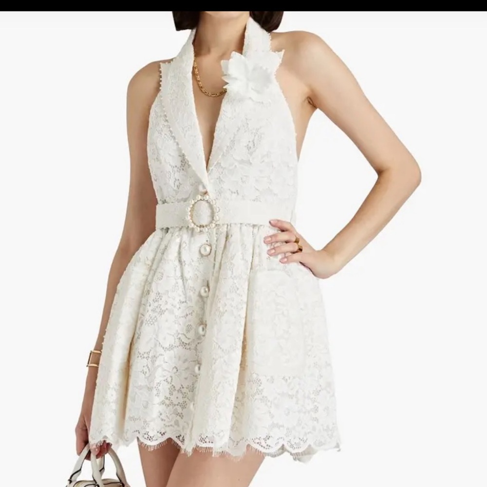 Elegant Cream Lace Dress